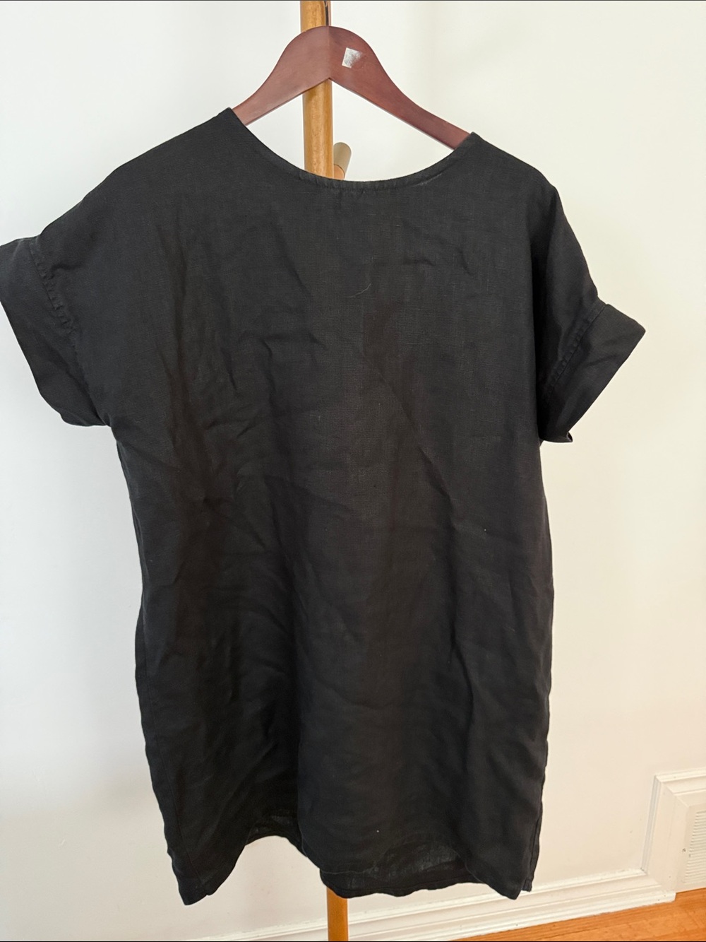 Black Harper linen tunic-dress size small